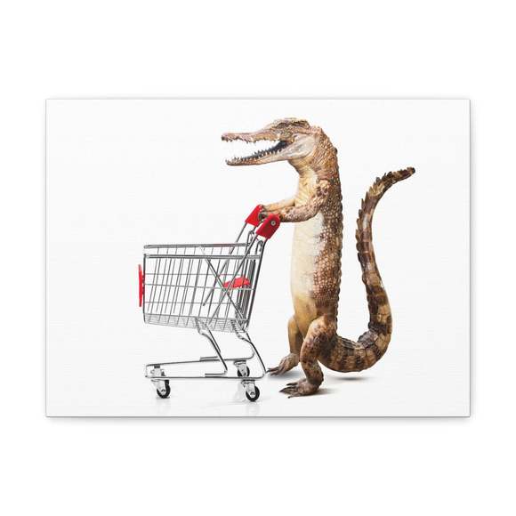 Shopping Alligator Wall Art Canvas Unframed
